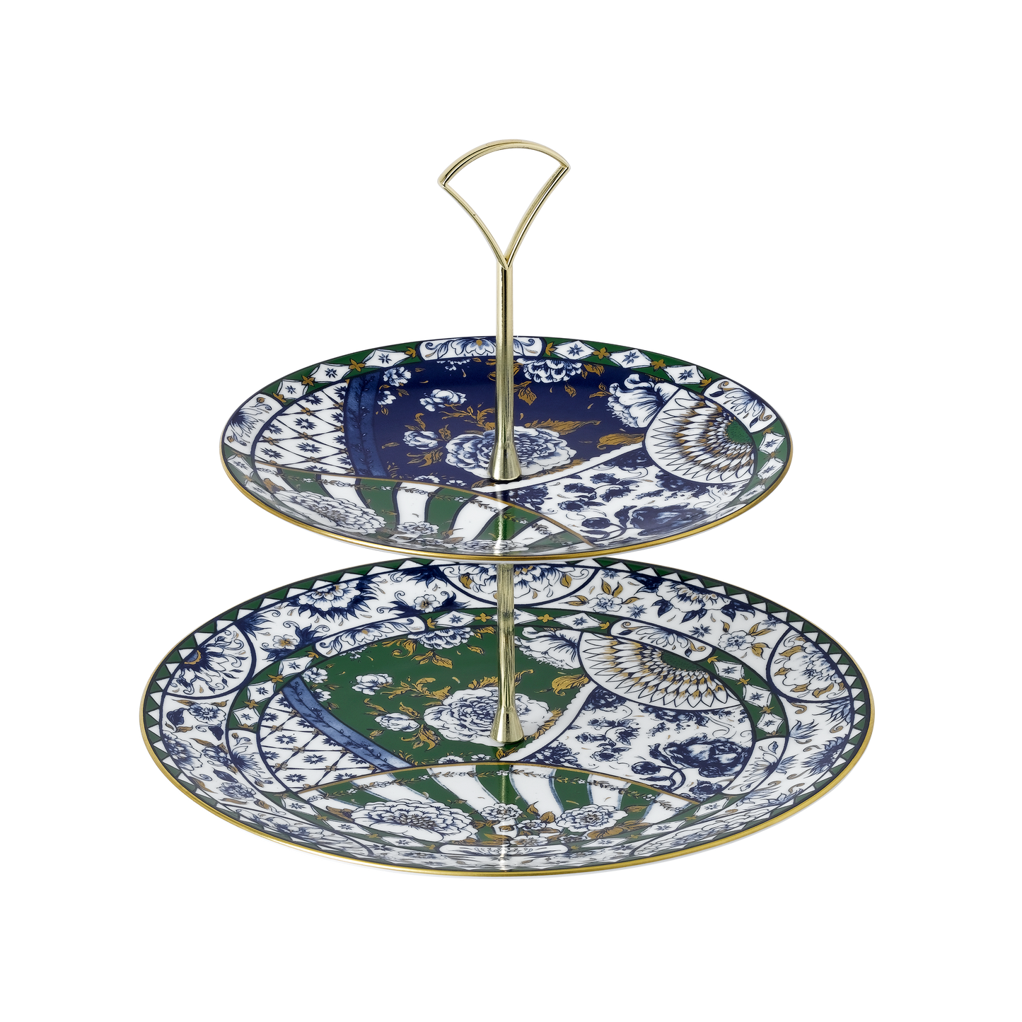 VICTORIA'S GARDEN BLUE & GREEN DINNERWARE