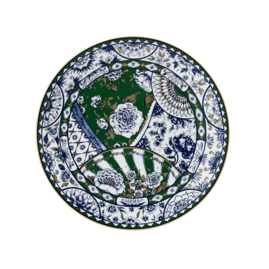 Victoria's Garden Blue & Green Dinner Plate