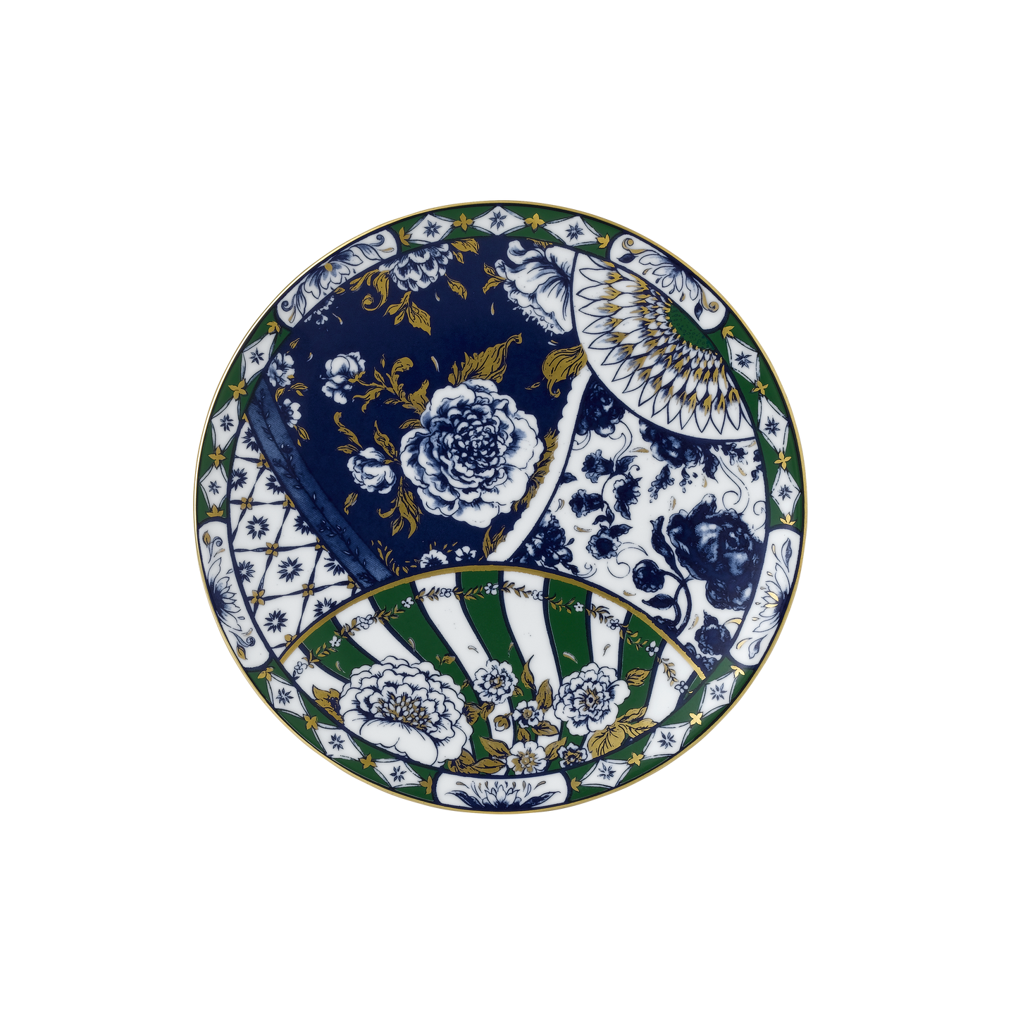 VICTORIA'S GARDEN BLUE & GREEN DINNERWARE