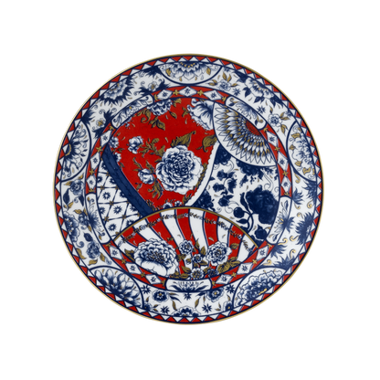Victoria's Garden Blue & Red Dinnerware