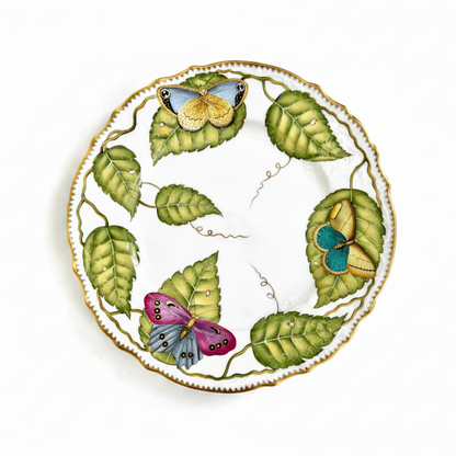 Exotic Butterflies Hand Painted Dinnerware