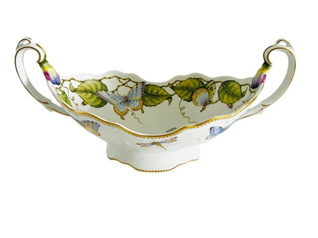Tomorrow's Antiques Hand Painted Bowl with Handles