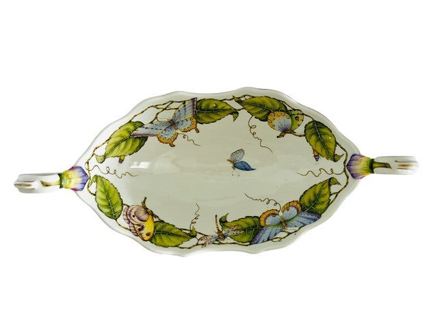 Tomorrow's Antiques Hand Painted Bowl with Handles