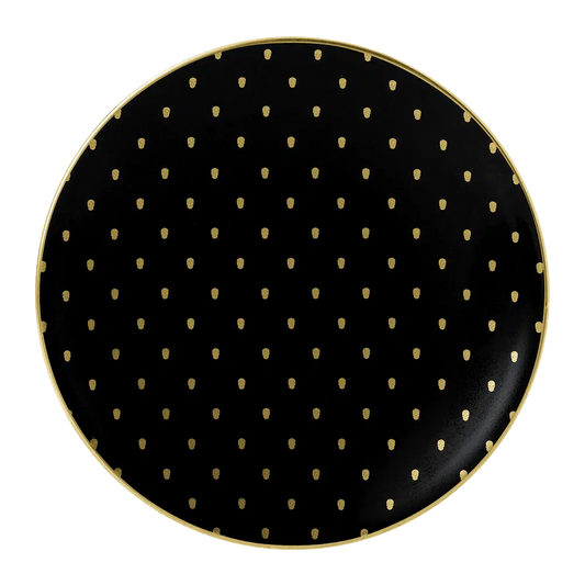 W1 Black Salad (Dessert) Plate