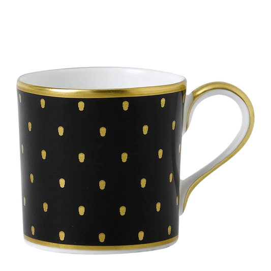 W1 Black Coffee Cup & Saucer