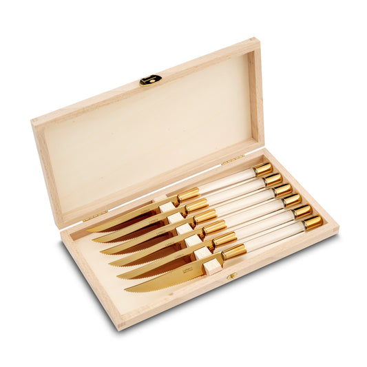 Zoe - Steak Knives, PVD Gold (Box of 6)