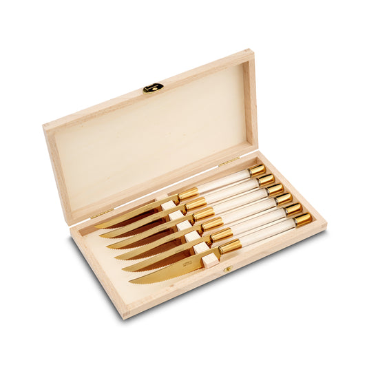 Zoe - Steak Knives, PVD Gold (Box of 6)
