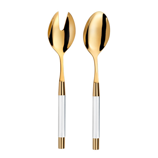 Zoe - Salad Servers, PVD Gold