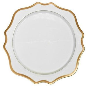 Anna's Palette Antique Charger - White