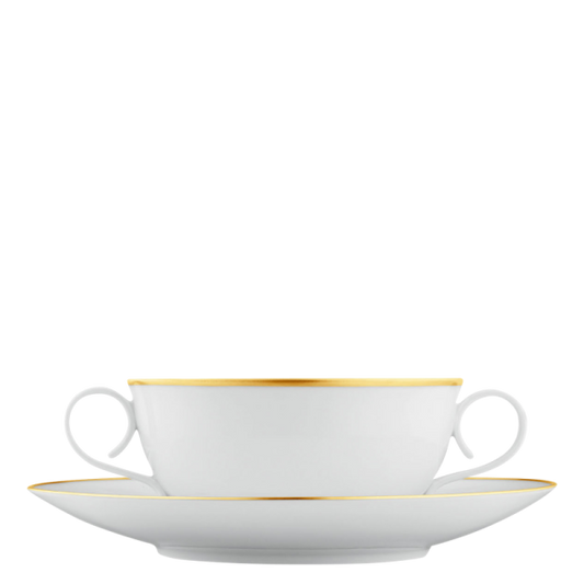 Oro Cream Soup Bowl and Saucer