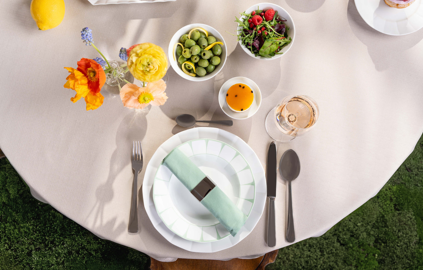 Grecque, Mint Green - Salad (Breakfast) Plate