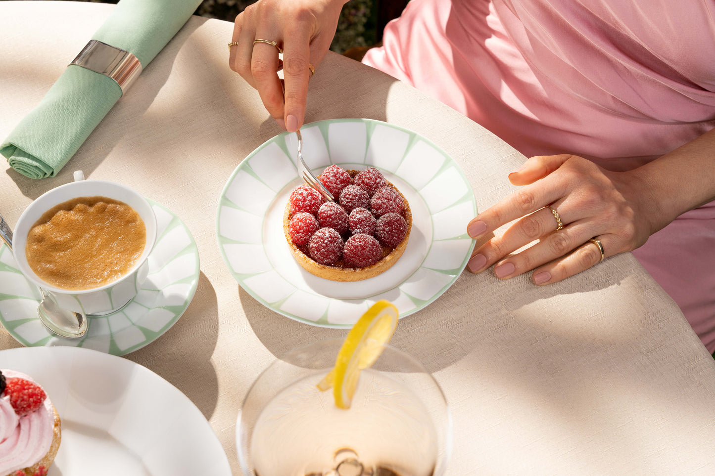 Grecque, Mint Green - Salad (Breakfast) Plate